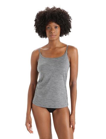 Staniki Icebreaker Merino Siren Cami Singlet Damskie Szare | PL 1140ZUTG